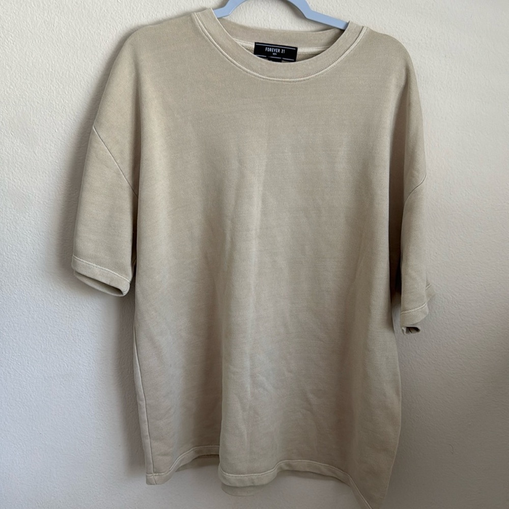 Forever 21 Cotton High-Low Crew Tee